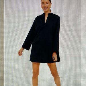 Tuckernuck Black Long Sleeve V-Neck Dress